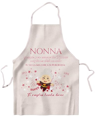 KAÏDENSÏ Ideas de regalo abuelo abuela original – Delantal de cocina para abuelos mejor del mundo – Ideas de regalos divertidos – Gadget cumpleaños originales para él ella, Rosa - Abuela, Una taglia