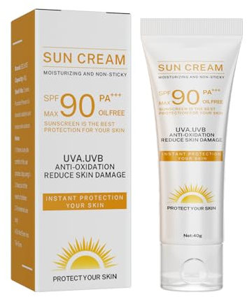 Crema solare SPF 90, Sunscreen SPF 90, protezione solare viso anti-invecchiamento, lozione solare idratante, protezione UVA/UVB Super Sunscreen, crema solare per viso e corpo