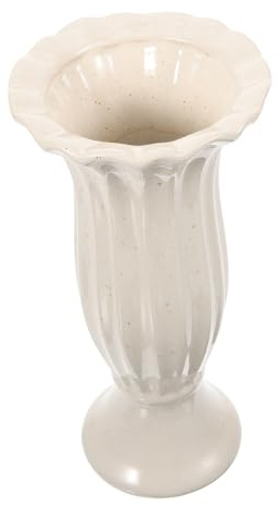 HOLIDYOYO Jarrón De Ceramica Insertos De Jarrón para Tumba De Cementerio Lápida Mortuoria Decoraciones De para Cementerio De o Lápida Sepulcral Memorial Cerámica Beige