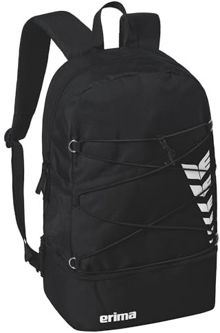 Erima Unisex Six Wings Rucksack mit Bodenfach (7232408) schwarz, 1