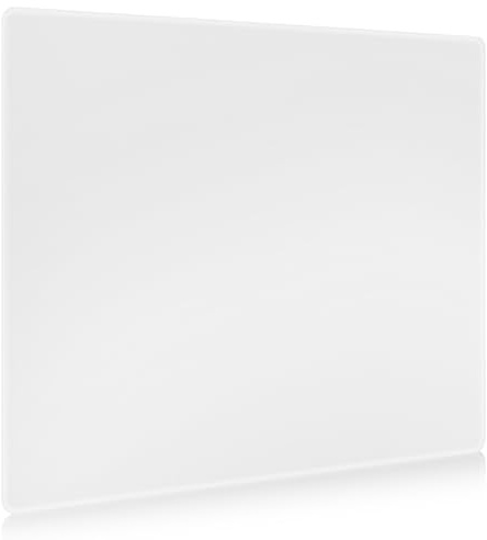 DAWNTREES Glas-Gaming-Mauspad, 35x26 cm,Weiß | Genaue und Schnelle Mausverfolgung, Gehärtetes Glas, Rutschfeste Gummiunterseite, Mauspad für Gamer, Büro und Zuhause