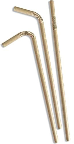 ALGON | Pajitas cartón 150/U para bebidas frías y calientes - Pajitas Cartón Tamaño 197x6 Resistentes, duraderas y de uso versátil en fiestas y eventos