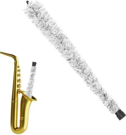 Alt Sax Pad Saver Pinsel Reiniger, Saxophonreinigungspinsel Flöte | Super saugfähige Baumwolle Anti-Rutsch-Griff-Windinstrumentenpflegeprodukte