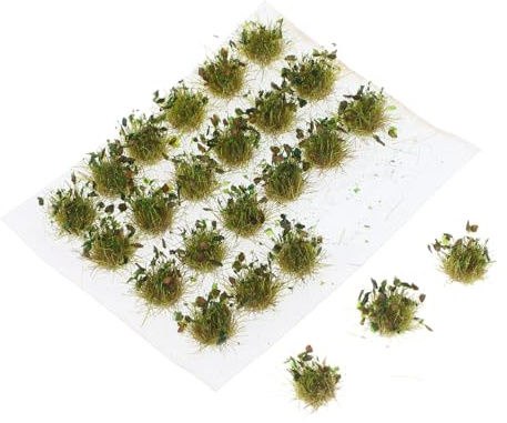 TOYANDONA Miniature Grass Clusters for Realistic Model Train Scenery Easy to Install Static Grass for Dollhouse and Architectural Projects Deep Green