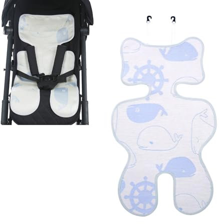 Buggy Einlage Sommer, Anti Schwitz Einlage Kinderwagen, Kühlende Auflage Kinderwagen, Buggy Sitzauflage, Kindersitz Auflage Sommer, Atmungsaktive Sitzauflage Babyschale, Kinderwagen Bezug Matratze
