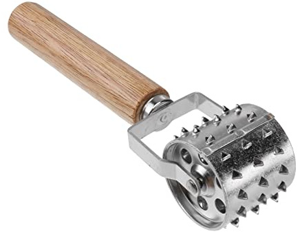 Garneck 2pcs Manual Meat Tenderizer Mallet Spiked Roller for Cooking Steak Chicken