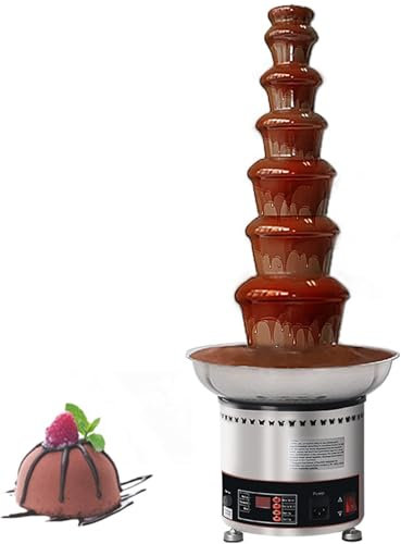 5-Tier Chocolate Fondue Fountain with Adjustable Temperature Control (30-150°C), Easy Clean Design for Weddings, Parties, and Celebrations