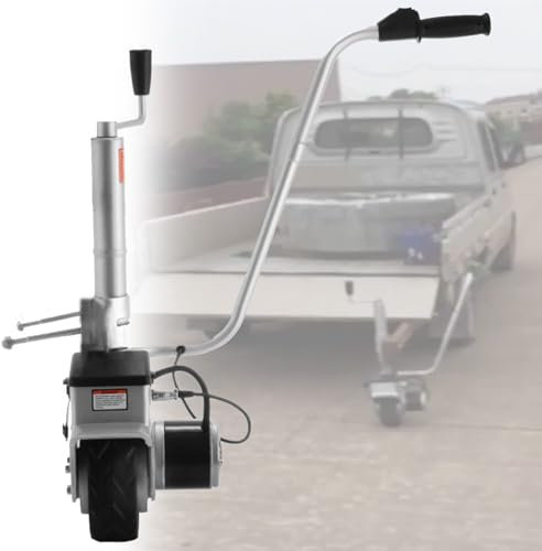XHSMYXGS Remorque électrique, Dolly, Outil Mobile, remorque motorisée, Roue Jockey, déménageur, cric de remorque à cliquet 12V/350W pour remorques, Bateaux, Camping-Cars et caravanes