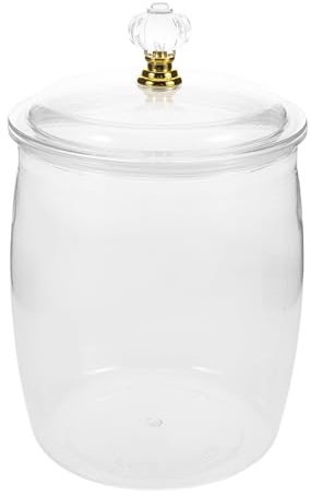 POPETPOP Recipiente para Almacenar Alimentos de Plástico Transparente con Gran Capacidad, Tapa Hermética para Mantener Snacks Frescos y Organizador del Hogar