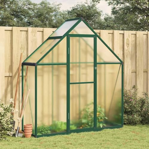 Serre avec Cadre de Base Vert 169x58x202 cm Aluminium,Serres de Jardin,20.81KG-4005820