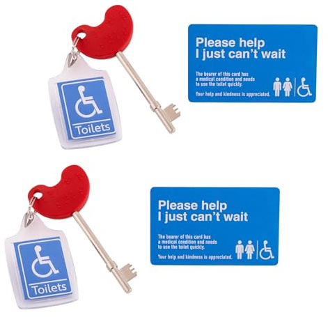 Red Radar Key with 2 Key Rings and 2 Cards – with Just Can't Wait' Card