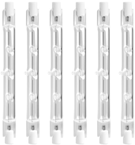 MDLSDE R7s Halogen Light Bulbs 118mm 200W Dimmable, 6 Packs 220V Halogen Bulbs Tungsten Linear Light Warm White 2700K J118 Replacement for Security Light-Bulb Work Landscape Lighting