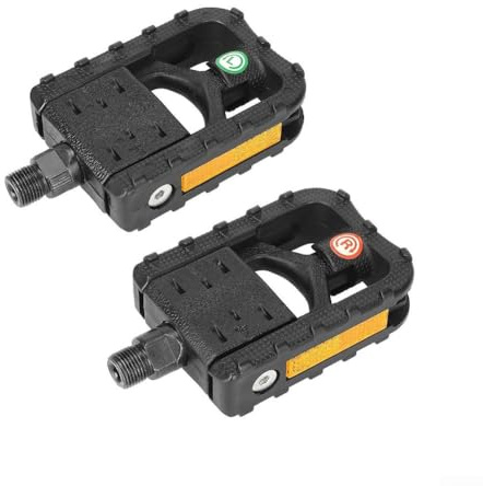 Yhenlovtt Pédales pliantes antidérapantes en polypropylène - Installer des pédales de rechange pour vélo de montagne et vélos pliants - Paire noire pour un rangement pratique et un voyage