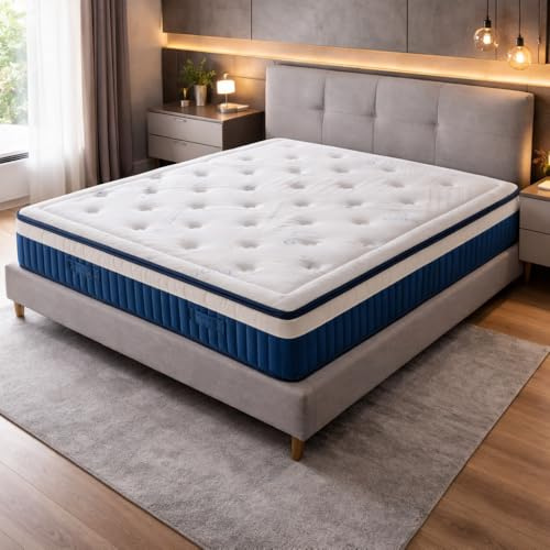 Ginflex Materasso Matrimoniale Memory 3 Strati 7 Zone Differenziate 180x200 H30 Tessuto Cool Rinfrescante + 2 CUSCINI OMAGGIO | Antiacaro - Anallergico | 100% Made in Italy (Altezza: 30cm, 180x200)