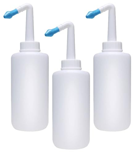 BIUDECO 3pcs Household Nose Cleaner Irrigation Bottles 300ml Plastic Nose Wash Kit with Simple Operation and Lightweight Design to Reduce Congestion