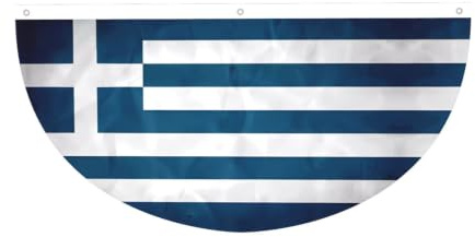 Bandiera greca Half Circle Bunting Flag Outdoor Hanging