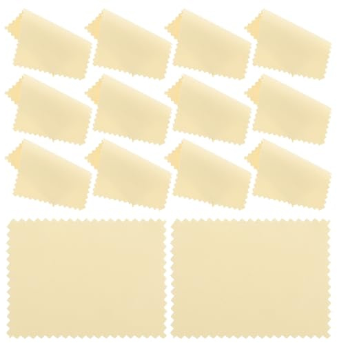 GALPADA 50 Paños Reutilizables de Gamuza para Limpiar Plata y Joyas, Paño Suave para Pulir Monedas y Relojes, Limpieza Delicada y Mantenimiento