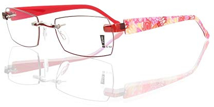 Switch It! Korrekturbrille - 2341, Rot-Pink-Orange (Innen Rot), Unisex-Erwachsene