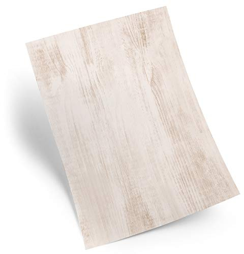 Briefpapier Holz-Optik, 100 Blatt: Menükarte Papier, Briefbögen Rustikal, Einladungen Vintage, Motivpapier Set, Für Hochzeit, Taufe, Geburtstag, Party, Restaurant, Schreibpapier, Brief Beige, DIN A4