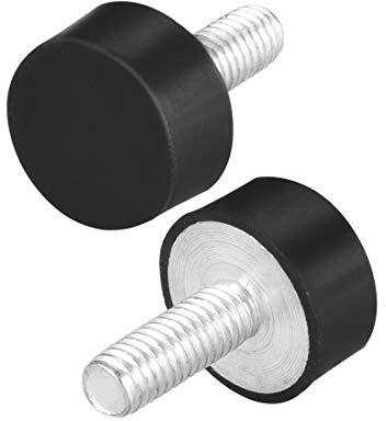 sourcing map 4Stk M6 Gummi Vibration Schock Absorption mit Gewinde Stehbolzen 0,71x0,31