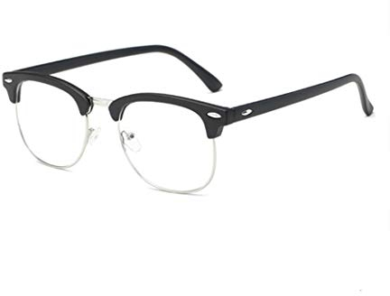 LNTICB® Blue Light Blocking Glasses Computer Reading Glasses Retro Eyeglasses Frame Anti UV Transparent Lens Anti Eye Fatigue Lightweight Fashion Professional Unisex for Smartphone Screens Computer TV