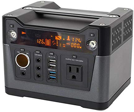 WSHA Central eléctrica portátil de 288Wh Batería de Litio Generador Solar de 300W con tomacorriente de 110V AC, QC3.0 USB, 12V / 24V DC, Linterna LED, para el hogar, al Aire Libre, Camping, Pesca