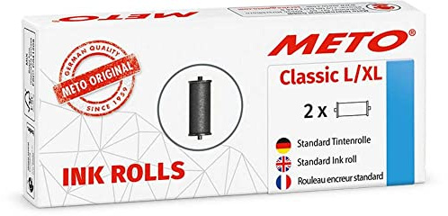 Meto Rouleaux encreurs pour étiqueteuse Classic L, XL (2 unités, noir)