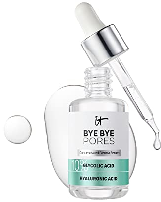 IT Cosmetics Bye Bye Pores 10% Glycolsäure Serum, Porenverfeinendes Serum für ein glatteres Erscheinungsbild der Gesichtshaut, Feuchtskeitsspendend, Mit Peeling-Wirkung, Bei unreiner Haut