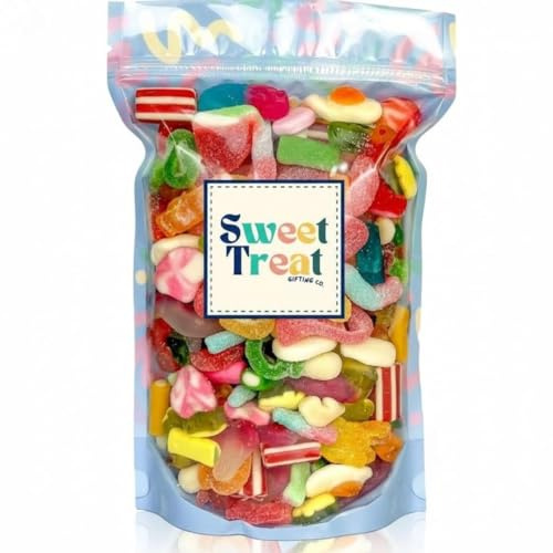 Sweets 1kg Pick n Mix, Classic Fizzy Jelly Sweets in Bulk | Fizzy Non Fizzy Pick and Mix Sweets in Bulk Mixture Birthday Christmas Sweet