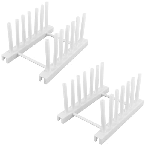 2 PCS Support pour couvercles de casseroles, support de rangement en ABS pour assiettes, support organisateur pour couvercles de casseroles, égouttoir et séchoir, étagère de rangement pour placard