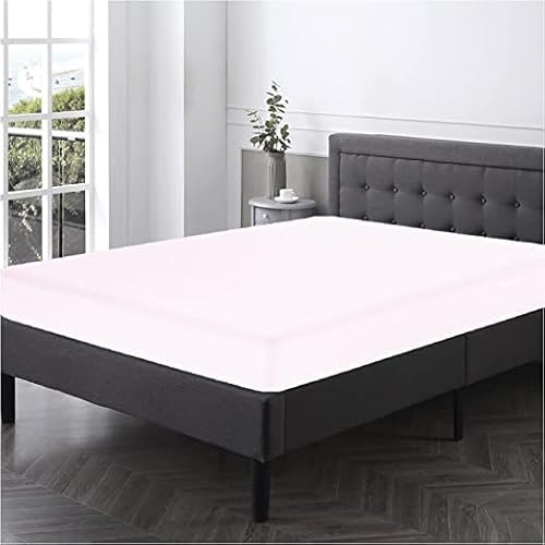 NFK TEXTILE Sábanas de polialgodón de estilo liso con color duradero y ropa de cama de fácil cuidado (blanco, Buak)