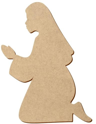 MDF Krippenfigur Betende Maria V1 - Deko Basteln 5-50 cm