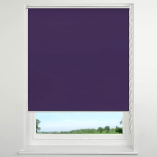 Tenda a Rullo Oscurante Klemmfix 40 x 140 cm Blackout Senza Foratura Opache Tenda Giorno Notte Tendine Oscuranti Privacy e Protezione per Finestre e Porte, Porpora