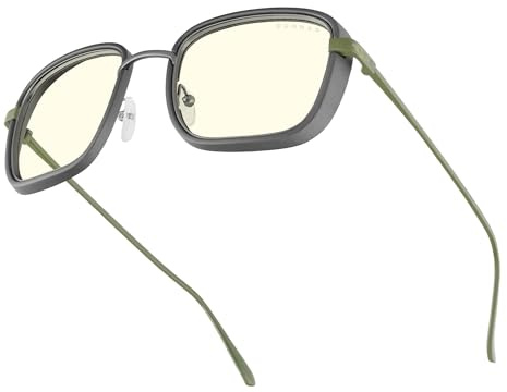 Gunnar Gaming and Computer Eyewear - Fallout Vault 33- Frame Colour: Gunmetal-Olive, Lens Tint: Clear (Blocks 35% Blue Light & 100% UV Light) - Blue Light Blocking Glasses
