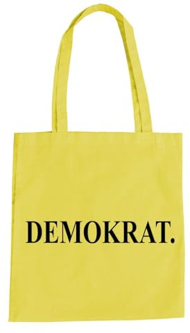 absenda Demokrat Baumwolltasche - Demokratie Politik Volksherrschaft Geld Deutschland Gelb