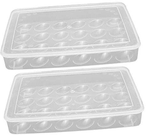 Veemoon 2piezas Soporte Para Organizador De Refrigerador Caja Para De Almacenamiento y Apilable Transparente y