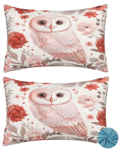 Kissenbezug 60x90 cm, Sofa Kissen Niedlich DekoKissen, Herbst Zierkissenbezüge, Kissenhülle Doppelseitig, Weicher Kuschelkissen, Couch Kissen Eule Cushion Cover, für Auto Zimmer Deko Wohnzimmer -DF322
