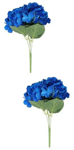 ABOOFAN 2St künstliche Hortensie künstliche Hochzeitsblumen weiße Blumen Seidenhortensienblüten Brautstrauß hochzeitsdeko lebensechte Blumenverzierung simulierte Hortensie Seidentuch