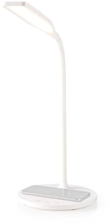 Ex-Pro LED Desk Lamp with 15W Qi Wireless Charger, 3 Light Modes, Touch Control, Dimmable Brightness and 40 Minute Timer - White