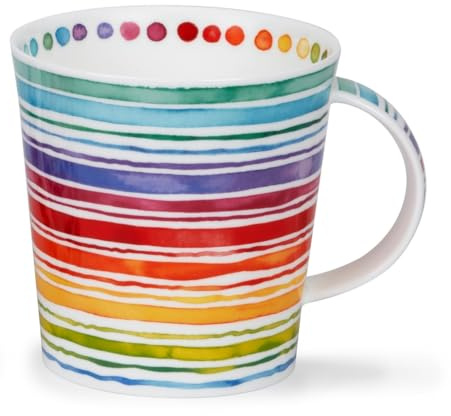 Dunoon Caingorm Tasse aus feinem Knochenporzellan, gestreift
