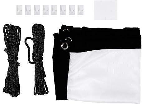 Bonbela Projektorgardin 16: 9 tjock bärbar icke-veck mjuk vit polyester projektor gardin projektionsskärm (213 cm)