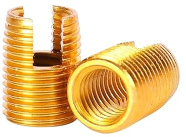 Inserts filetés Adaptateurs de filetage Écrou de réduction de manchon ， 2/5 / 10 pièces M2 M2.5 M3 M4 M5 M6 M8 ~ M16 Insert de réparation de filetage en acier galvanisé/inox Fendu Écrou à douille auto
