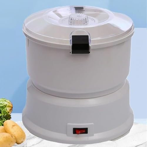 BINSKJ Electric Potato Peeler Machine, Potato Rumbler Peeler Machine, Fully Automatic Peeler Machine1kg Capacity, Effectively Removes Skins From Almost All Fruits and Vegetables