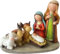 Krippenblock Kinderkrippe mit Josef, Maria, JESUSKIND und Tieren [13 cm] – Niedliche Weihnachtskrippe für Kinderzimmer