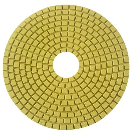 MiJunHD Diamond Polishing Pad, 8 inch 200 mm 50 Grit Sanding Discs for Grinder & Polisher, Hook and Loop Backing Pad for Grinding Buffing Granite Marble Concrete Stone (1 Piece)