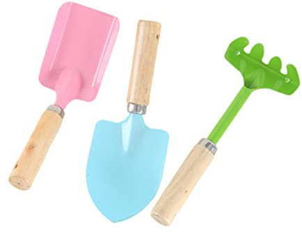 Abaodam Gartenwerkzeug-Set für Jungen und Mädchen Pflanz-Sets für Kinder Jungen und Mädchen Sichere Werkzeuge mit Holzgriff