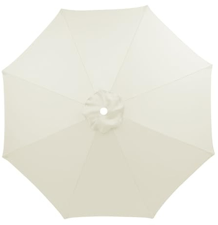 3,5 m/3,0 m/2,8 m/2,7 m/2,5 m/2,3 m/2 m parasollersättning parasolltak, 6/8 ribbor solparasoll ersättningsduk för uteplats/strand/bakgårdsparasoll tyg skyddande tak (beige, 8 ribbor-270 cm)
