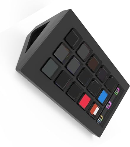 Fahoujs Appareil Macro LCD Clé Portable 15 pour Les Claviers Visuels pour Le Streaming Flexible L'intégration Logiciels Contrôleur Streaming en Direct