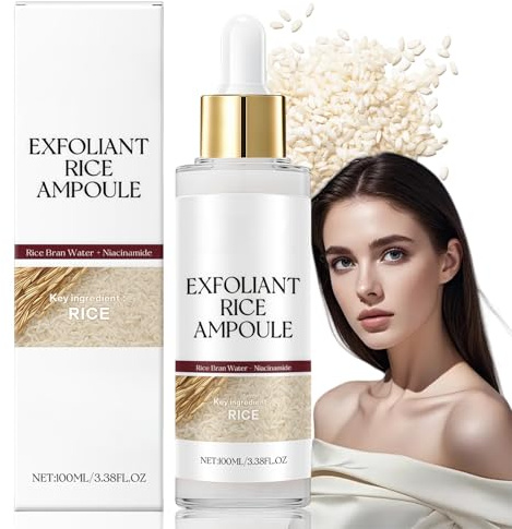 Peel Shot Glow Rice Ampoule,Facial Scrub Exfoliator,Peeling Rice Exfoliant Ampoule,Peel Shot for Face,Soft Exfoliating Face and Body Scrub,Removes Dead Skin,Hydrating Formula for All Skin Types(Rice)