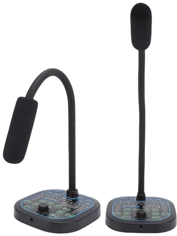 YUEHISY Handheld Microphone Voice Changer, 16 Sound Effects Voice Modulation Device with Adjustable Key for Online Gaming Phone Computer PC Laptop